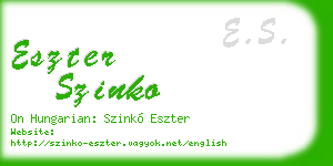 eszter szinko business card